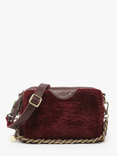 Cross Body Tas Vintage Leder Mila louise Rood vintage 23673FUC